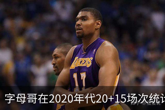 字母哥在2020年代20+15场次统计中的排名分析